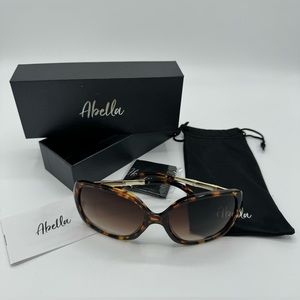 Abella Sunglasses, Large, Tortoiseshell With Bamboo Arms